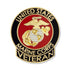 1-1/16 x 15/16 Inch U.S. Marine Corps Veteran Lapel Pin (Old Style)-Brooches & Lapel Pins-Lapel Pin Corner