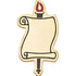 1-1/2 Inch Gold Torch with Scroll Lapel Pin-Engraving Option-Brooches & Lapel Pins-Lapel Pin Corner