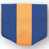 1-1/2 x 1-3/8 Inch Blue, Gold, and Blue Pin Back Ribbon-Brooches & Lapel Pins-Lapel Pin Corner