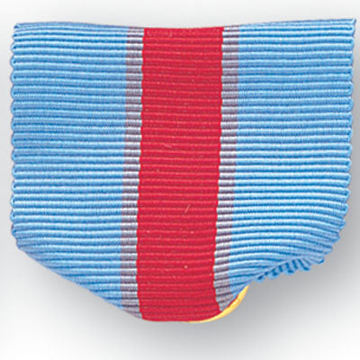 1-1/2 x 1-3/8 Inch Blue, Red, and Blue Pin Back Ribbon-Brooches & Lapel Pins-Lapel Pin Corner