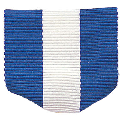 1-1/2 x 1-3/8 Inch Blue, White, and Blue Pin Back Ribbon-Brooches & Lapel Pins-Lapel Pin Corner