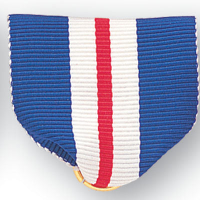 1-1/2 x 1-3/8 Inch Blue, White, and Red Pin Back Ribbon-Brooches & Lapel Pins-Lapel Pin Corner