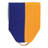 1-1/2 x 1-3/8 Inch Blue and Gold Pin Back Ribbon-Brooches & Lapel Pins-Lapel Pin Corner