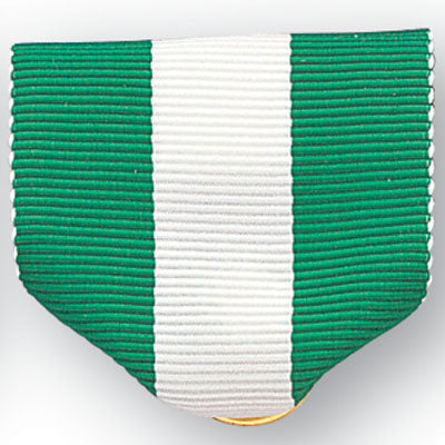 1-1/2 x 1-3/8 Inch Green, White, and Green Pin Back Ribbon-Brooches & Lapel Pins-Lapel Pin Corner