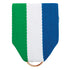 1-1/2 x 1-3/8 Inch Green, White, and True Blue Pin Back Ribbon-Brooches & Lapel Pins-Lapel Pin Corner