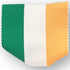 1-1/2 x 1-3/8 Inch Green, White, and Yellow Pin Back Ribbon-Brooches & Lapel Pins-Lapel Pin Corner
