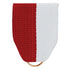 1-1/2 x 1-3/8 Inch Maroon and White Pin Back Ribbon-Brooches & Lapel Pins-Lapel Pin Corner