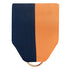 1-1/2 x 1-3/8 Inch Navy Blue and Orange Pin Back Ribbon-Brooches & Lapel Pins-Lapel Pin Corner