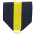 1-1/2 x 1-3/8 Inch Navy, Yellow, Navy Pin Back Ribbon-Brooches & Lapel Pins-Lapel Pin Corner