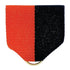 1-1/2 x 1-3/8 Inch Orange and Black Pin Back Ribbon-Brooches & Lapel Pins-Lapel Pin Corner