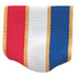1-1/2 x 1-3/8 Inch Red, White, and Blue with Gold Trim Pin Back Ribbon-Brooches & Lapel Pins-Lapel Pin Corner