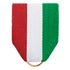 1-1/2 x 1-3/8 Inch Red, White, and Green Pin Back Ribbon-Brooches & Lapel Pins-Lapel Pin Corner