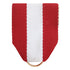 1-1/2 x 1-3/8 Inch Red, White, and Red Pin Back Ribbon-Brooches & Lapel Pins-Lapel Pin Corner