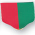 1-1/2 x 1-3/8 Inch Red and Green Pin Back Ribbon-Brooches & Lapel Pins-Lapel Pin Corner