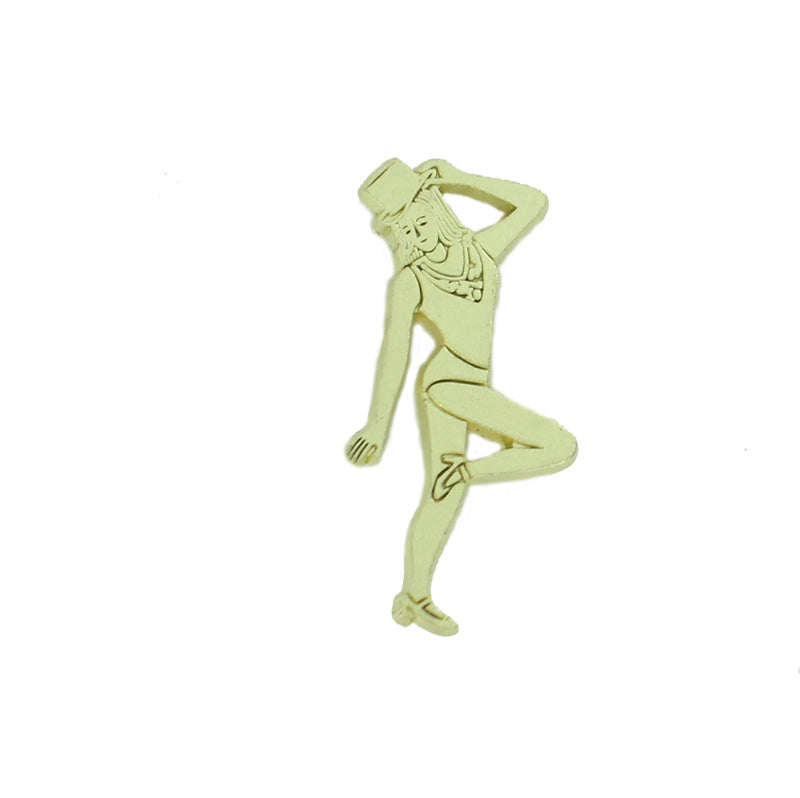 1-1/4 Inch Gold Dance Chenille Pin-Brooches & Lapel Pins-Lapel Pin Corner