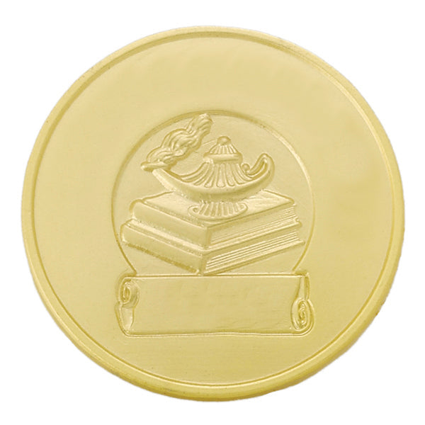 1-1/4 Inch Lamp of Learning Pin-Imprint Option-Brooches & Lapel Pins-Lapel Pin Corner