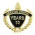1-1/4 Inch "Service Award Years" with Rhinestone Enameled Lapel Pin-Brooches & Lapel Pins-Lapel Pin Corner