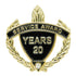 1-1/4 Inch "Service Award Years" with Rhinestone Enameled Lapel Pin-Brooches & Lapel Pins-Lapel Pin Corner