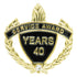 1-1/4 Inch "Service Award Years" with Rhinestone Enameled Lapel Pin-Brooches & Lapel Pins-Lapel Pin Corner