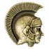 1-1/4 Inch Trojan/Spartan Mascot Antique Brass Pin-Brooches & Lapel Pins-Lapel Pin Corner