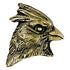 1-1/8 Inch Cardinal Mascot Antique Brass Pin-Brooches & Lapel Pins-Lapel Pin Corner