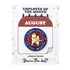 1-1/8 Inch August Employee of the Month Enameled Lapel Pin-Brooches & Lapel Pins-Lapel Pin Corner