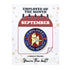 1-1/8 Inch September Employee of the Month Enameled Lapel Pin-Brooches & Lapel Pins-Lapel Pin Corner