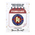 1-1/8 Inch February Employee of the Month Enameled Lapel Pin-Brooches & Lapel Pins-Lapel Pin Corner