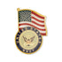 1-1/8 Inch U.S. Navy with American Flag Enameled Lapel Pin-Brooches & Lapel Pins-Lapel Pin Corner