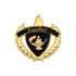 1 Inch Gold "Espanol" with Lamp of Learning and Wreaths Enameled Lapel Pin-Lapel Pin Corner