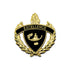 1 Inch Gold "Excellence" with Lamp of Learning and Wreaths Enameled Lapel Pin-Brooches & Lapel Pins-Lapel Pin Corner