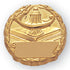 1 Inch Gold Lamp of Learning Pin with Wreath Border Lapel Pin-Imprint Option-Brooches & Lapel Pins-Lapel Pin Corner