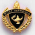 1 Inch Gold "Most Improved" with Lamp of Learning and Wreaths Enameled Lapel Pin-Brooches & Lapel Pins-Lapel Pin Corner