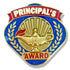 1 Inch Principal's Award with Lamp of Learning Enameled Lapel Pin-Brooches & Lapel Pins-Lapel Pin Corner