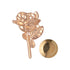 1 x 1/2 Inch Yellow Gold 24kt Plated Rose Pin-Brooches & Lapel Pins-Lapel Pin Corner
