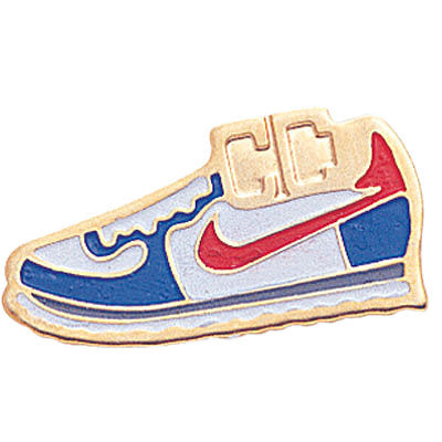 1/2 Inch Cross Country Enameled Lapel Pin-Brooches & Lapel Pins-Lapel Pin Corner