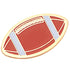 1/2 Inch Football Enameled Lapel Pin-Brooches & Lapel Pins-Lapel Pin Corner