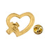 1/2 Inch Gold Heart with Enameled White Cross Lapel Pin-Brooches & Lapel Pins-Lapel Pin Corner