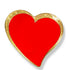 1/2 Inch Modern Sparkled Enameled Heart with Gold Border Lapel Pin-Brooches & Lapel Pins-Lapel Pin Corner