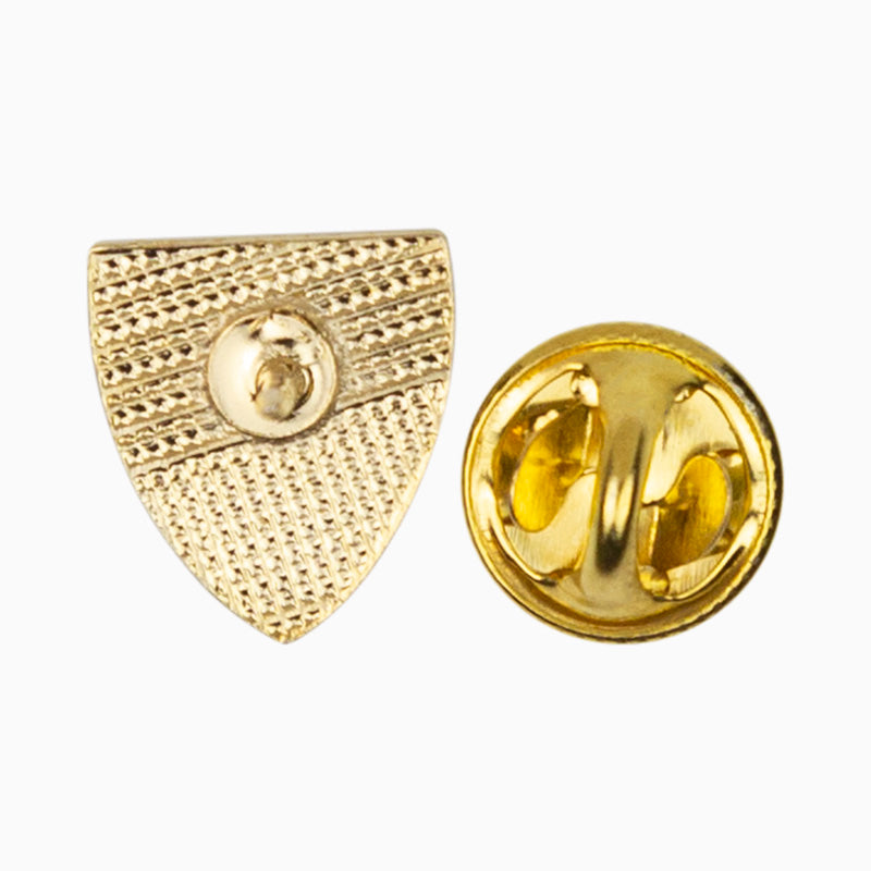 1/2 x 1/2 Inch Gold Enameled Episcopal Cross Shield Lapel Pin-Brooches & Lapel Pins-Lapel Pin Corner