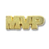 1/4 Inch Gold "MVP" Chenille Pin-Brooches & Lapel Pins-Lapel Pin Corner