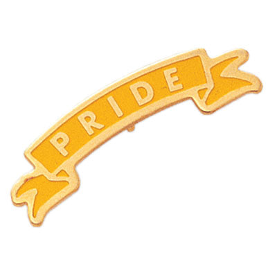 1/4 Inch Gold "Pride" Enameled Lapel Pin-Brooches & Lapel Pins-Lapel Pin Corner