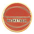 3/4 Inch Gold Basketball Enameled Pin-Brooches & Lapel Pins-Lapel Pin Corner