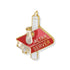 3/4 Inch Gold Enameled Altar Server Lapel Pin-Brooches & Lapel Pins-Lapel Pin Corner