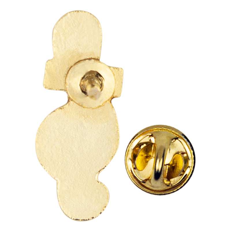 3/4 Inch Gold Enameled Music Cross Lapel Pin-Brooches & Lapel Pins-Lapel Pin Corner