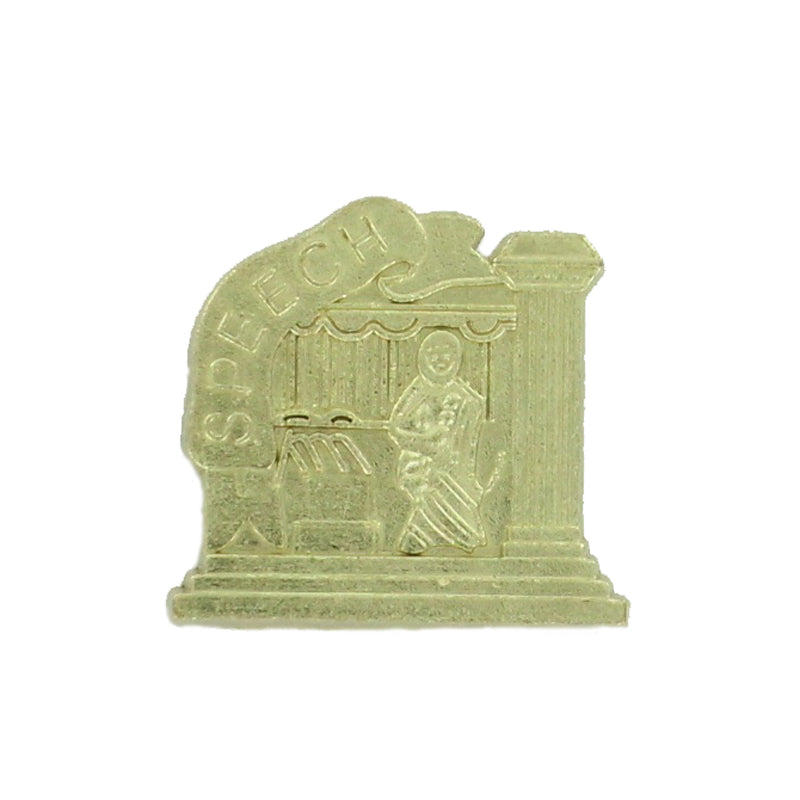 3/4 Inch Gold Speech Chenille Pin-Brooches & Lapel Pins-Lapel Pin Corner