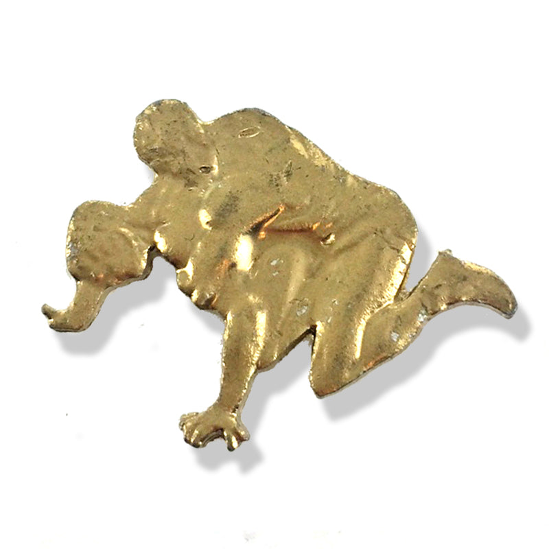 3/4 Inch Gold Wrestler Chenille Pin-Brooches & Lapel Pins-Lapel Pin Corner