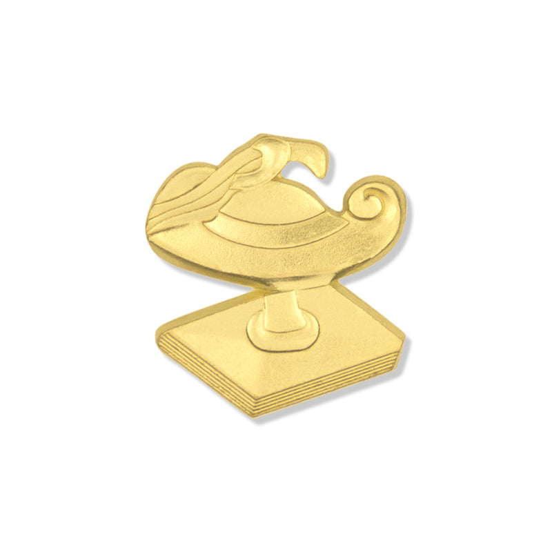 3/4 Inch Lamp of Learning Chenille Pin-Brooches & Lapel Pins-Lapel Pin Corner