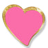 3/4 Inch Modern Sparkled Enameled Heart with Gold Border Lapel Pin-Brooches & Lapel Pins-Lapel Pin Corner