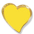 3/4 Inch Modern Sparkled Enameled Heart with Gold Border Lapel Pin-Brooches & Lapel Pins-Lapel Pin Corner